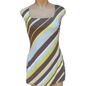 Diagonal blue lime XS Merona Stretch Tank Top